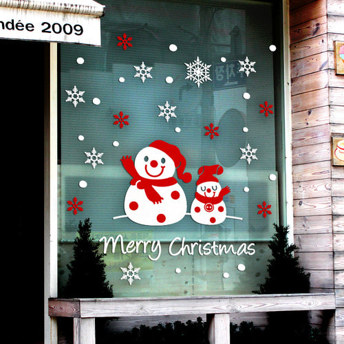 제제데코 크리스마스 눈꽃 스티커 장식 CMS4J023
